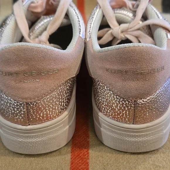 Kurt Geiger Pink Eye Detail Sneakers - Picture 8 of 9